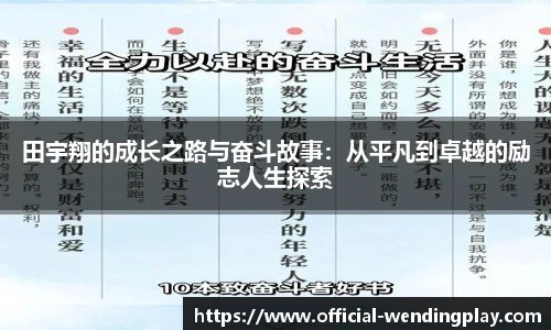田宇翔的成长之路与奋斗故事：从平凡到卓越的励志人生探索